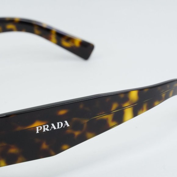 PRADA PR06YS 2AU8C1 SUNGLASSES tortoise shell rectangular sleek frames - Picture 4 of 10